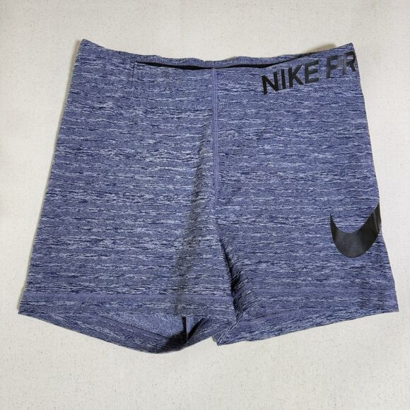 NIKE PRO Women's 3'' Compression Yoga/Gym Shorts-Blue/Black Small - Picture 1 of 6